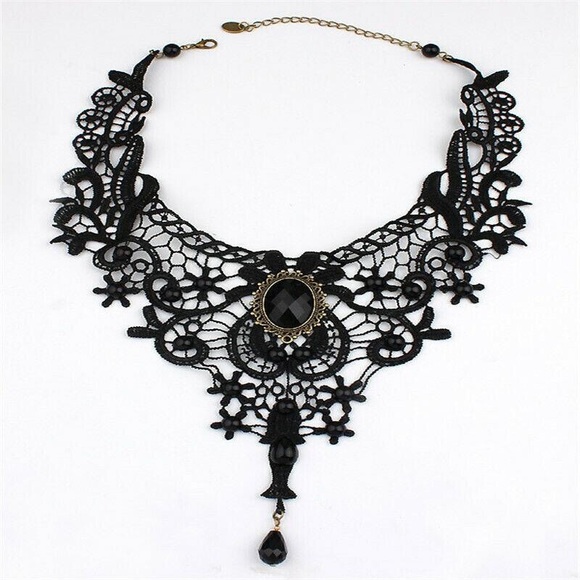 ‼️LAST ONE ‼️Black Lace Necklace Choker - Picture 2 of 4